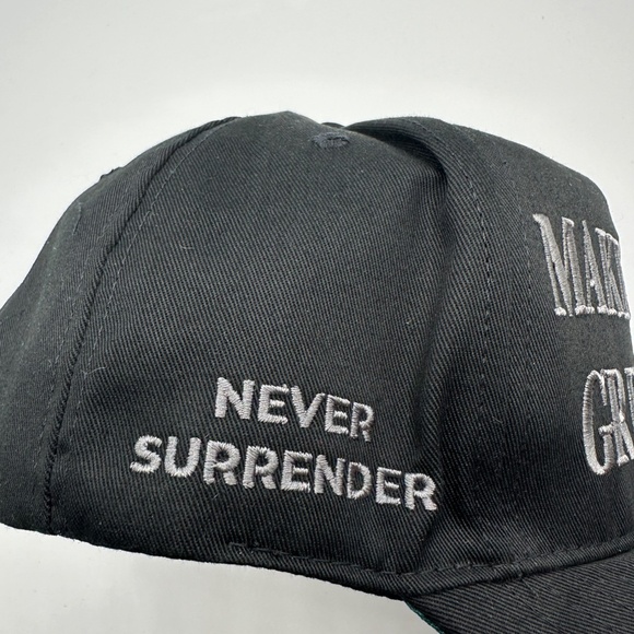 Cali-Fame Trump Make America Great Again Logo Black Trucker Hat Cap One Size - Picture 7 of 7